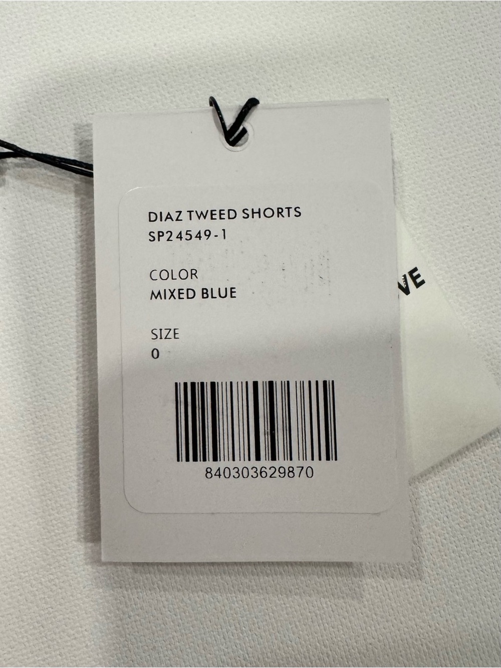 NWT Generation Love Diaz Tweed Shorts - Blue Tweed - Women's Size 0 - Picture 3 of 3